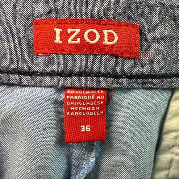 Izod Blue Cotton Shorts - Picture 5 of 6